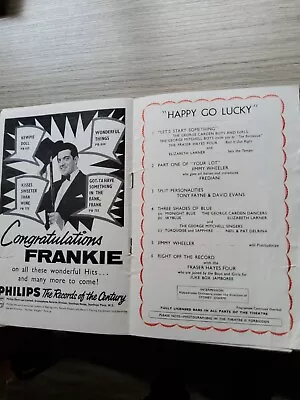 Variety Theatre Programme 1957brighton Hippodromefrankie Vaughanjimmy Wheeler • £8