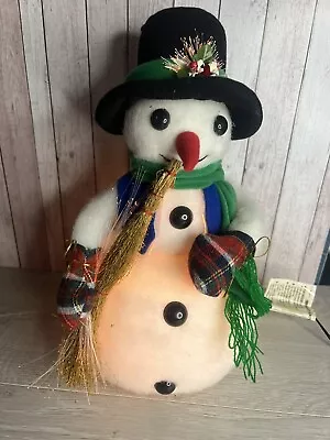 £29.99 • Buy Vintage Retro Colour Changing Fibre Optic Snowman 30cm Premier Xmas Decoration