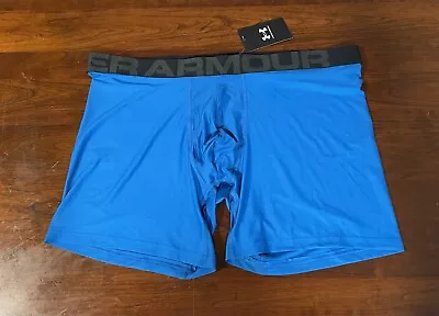 Under Armour Ua 6  Mens Boxerjock Boxer Brief Blue Xxl 2xl 1332663 -899 Msrp $20 • $19.50