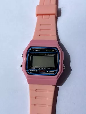 Casio Watch Pink BRAND NEW F- 91 W • $40
