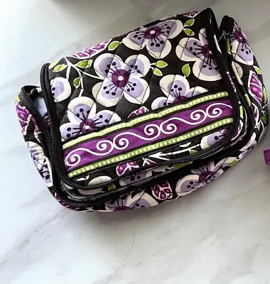 Vera Bradley Jewelry Travel Case Bags Plum Petals Pattern Jewelry Bag • $35