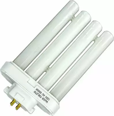 Fluorescent Light Bulb 4 Pin 6500K 27 Watt W/ Quad Tubes GX10Q-4 Base • $15.99