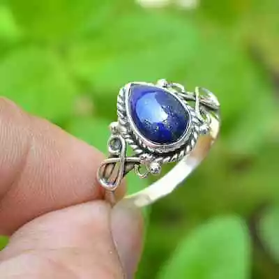 Best Lapis Lazuli Ring Handmade 925 Sterling Silver Wedding Ring All Size AB12 • $13.11