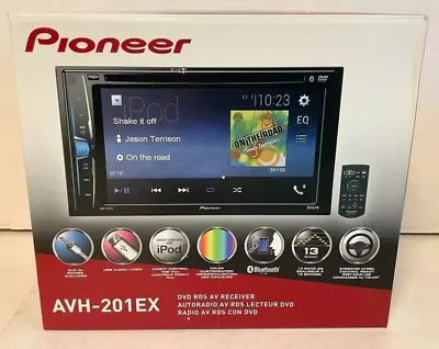 Pioneer AVH-201EX Black Built-in Bluetooth RDS In-Dash DVD CD Car Deck Receiver • $284.95