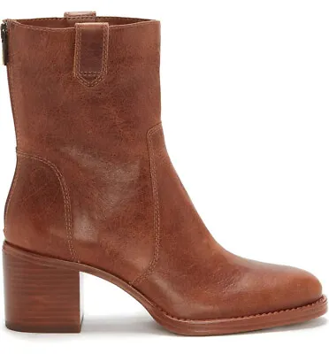 NEW Vince Camuto Zeldina Ankle Bootie/Back Zip US 12/44 Warm Caramel VC-ZELDINA • $79.99