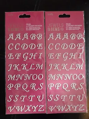 Docrafts Jewels & Gems Alphabet Stickers - 2 X Pearl • £2.75