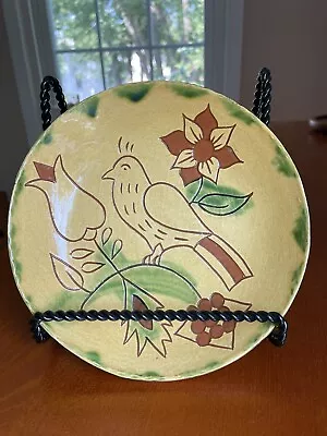 Robersonia Pensylvania PA Redware Pottery Plate Sunny Day Bird Flower 2012 7” • $29.99