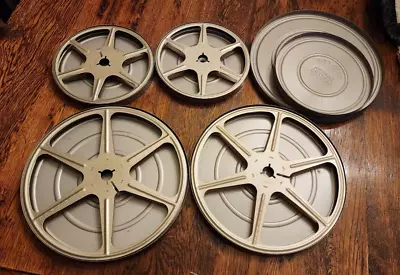 Vintage 4 Tan Scherer Film Reels & Canisters 5  And 7  Foto Fair Camera Centers • $10