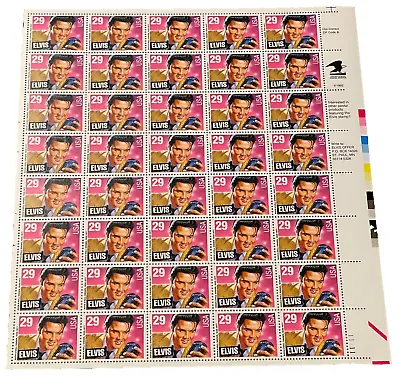 ELVIS PRESLEY 40 Stamp 29c Postage Souvenir Sheet 1992 USPS • $14.99