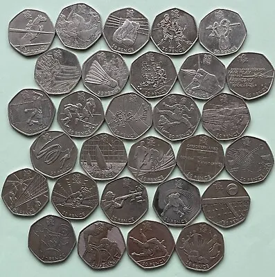 London 2012 Olympic 50p Coin Full Set - 29 Coins • £79.95