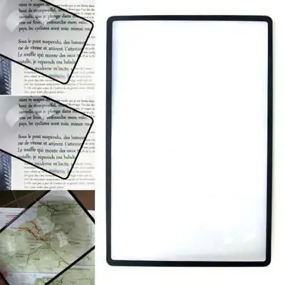 A5 HD Magnifying Flat Sheet Fresnel Lens Magnifier Slim Reading Glass Bookmark • £2.39