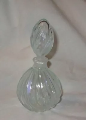 Vintage Crystal Perfume Bottle Swirl Pattern • $12