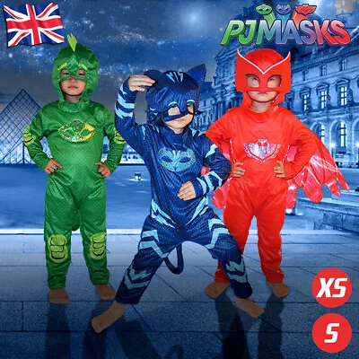£14.66 • Buy PJ Masks Boys Girls Hero Catboy Gekko Owlette Costume Kids Fancy Childs Dress Up