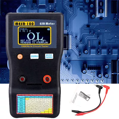 MESR-100 ESR Capacitance Ohm Meter Pro Measuring Capacitance Circuit Tester L6W9 • $53.39