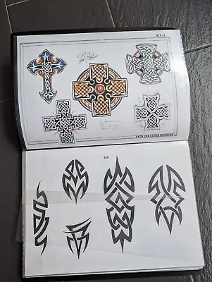 Tattoo Flash Design Sheets X38 A3 In Folder Various Tribal Etc • £15