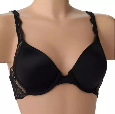 Maidenform Bra Pure Genius Full-Coverage Lace #7549 Black With Beige NWT • $29.50