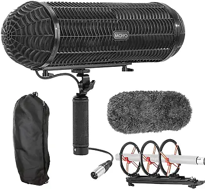 Movo BWS1000 Blimp Wind & Vibration Protection System For Shotgun Microphones - • $128.52