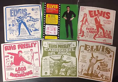 Elvis Presley NEW Peru Style Novelty 45 Rpm Paper Picture Sleeves - 5 Included • $25.51