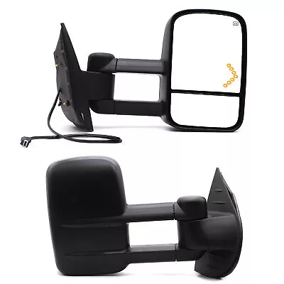 Towing Mirrors For 2007-13 Chevy Silverado GMC Sierra Power Heated LED Signal • $88.89
