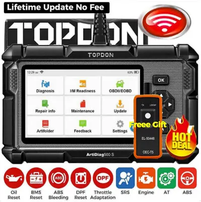 TOPDON AD500S OBD2 Scanner Check Engine ABS SRS Code Reader Car Diagnostic Tool • $189