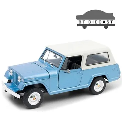 Welly 1967 Jeep Jeepster Commando Station Wagon 1/24 Diecast Model Blue 24117 • $14.70