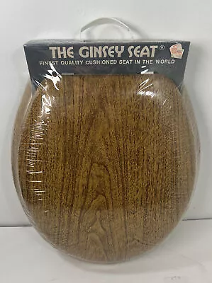 Vintage Ginsey Oak Woodgrain Padded Toilet Seat  • $50
