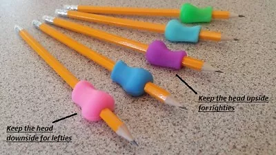 £4.85 • Buy Brand New! 5 Large Rubber Pencil Grips With 5 Pencils. Handwriting Aid.