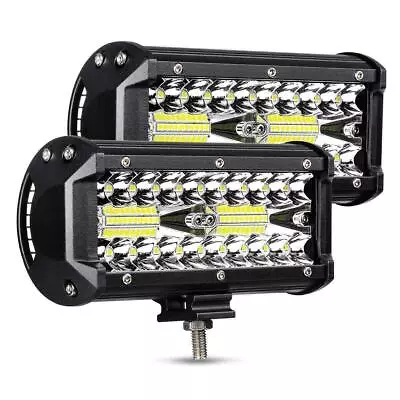 2x 7Inch 20000W LED Work Light Bar Flood Spot Pods Offroad Fog Driving ATV Truck • $19.99