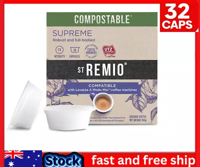 2 X 16pk St Remio Lavazza A Modo Mio Supreme Compostable Coffee Capsules • $17.89