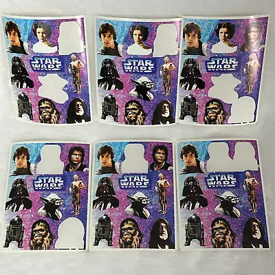 Vintage Hallmark Stickers Star Wars 1995 Luke Leia Darth Vader Yoda R2D2 C3PO • $3.99