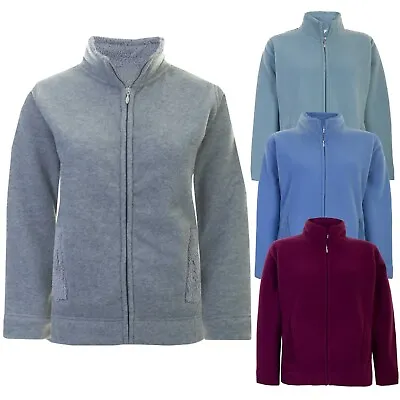 £17.95 • Buy Ladies Womens Sherpa Bonded Fleece Jacket Coat Lined Anti Pill Polar Plus Size