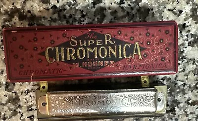 Vintage M.Hohner Super Chromonica Chromatic Harmonica 270-C Germany Orig Box H01 • $79.99