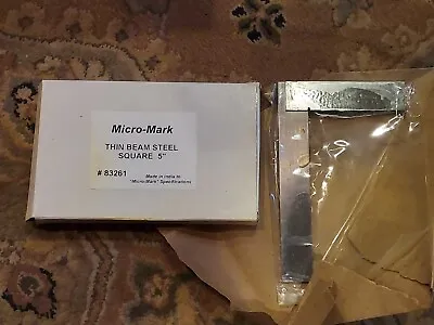 MICRO-MARK #83261 Thin Beam 5  Steel Sqaure Hobby Tool Set Unused • $29.99