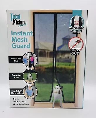 Instant Door Mesh Screen Guard Auto-Snap Magnetic Closure 39  × 79  Open Box • $5.99