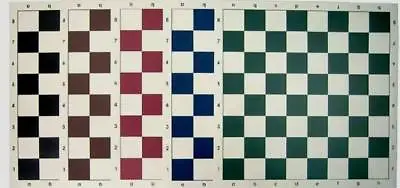 BLACK Or RED Or BLUE Or BROWN Or BURGUNDY WHITE VINYL CHESS BOARD NEW • $14.99