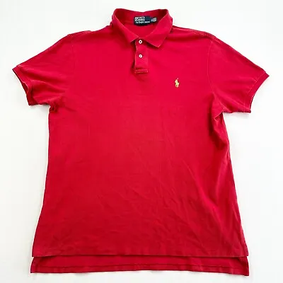 Vintage Polo Ralph Lauren Polo Shirt Mens XL Red Custom Fit Embroidered Adult • $20