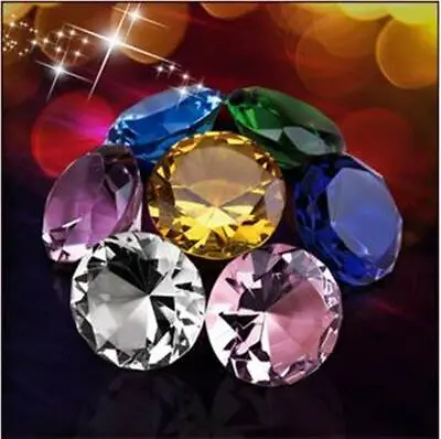 100mm/4'' Home Office Decor Wedding Decoration Glass Diamond Shaped Paperweight  • $16.14