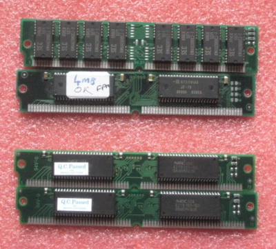 4x 4mb 72 Pin Low & Standard Profile SIMMs 2x FPM & 2x EDO 16mb Total Tested • £12.99