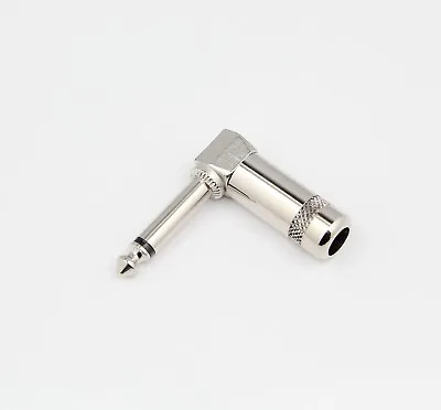 £2.30 • Buy 90 Degree Right Angle Metal 6.35mm 1/4 Mono Jack Plug Solder Adapter Terminal UK