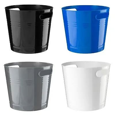 6L Flexi Plastic Bin Waste Paper Rubbish Basket Dustbin Kitchen Office Bathroom • £5.99