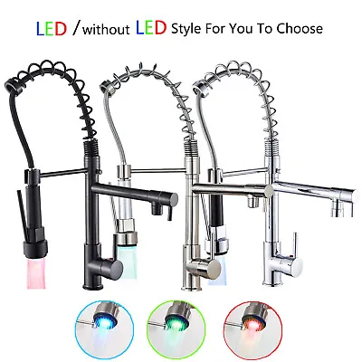 Spring Kitchen Faucet With Sprayer Swivel Sink Pull Down Single Handle Mixer Tap • $34.99