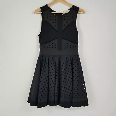 Finders Keepers Womens Size S 8 Black Cut Out Featured A Line Dress Sleeveless • $20