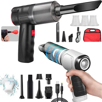 4 In 1 Hoover Car Vacuum Cleaner Air Blower Wireless Handheld Rechargeable Mini • $22.79