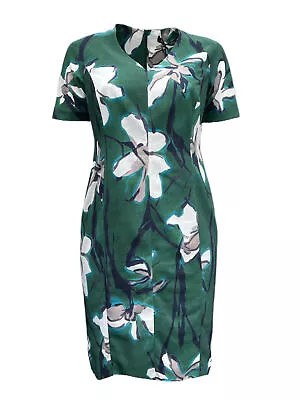 MARINA RINALDI Women's Green Destino Floral Printed Dress $485 NWT • $53.30