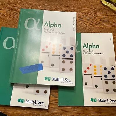 Alpha Single Digit Addition Subtraction Math-U-See 2012 Student Teacher Test • $59.99