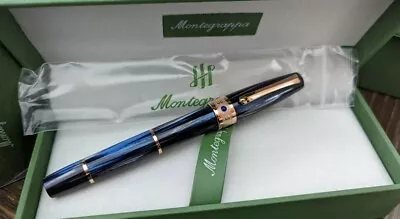 Montegrappa Legacy Extra Grande Celluloid Batterfly Blue Lted Ed Fountain Pen • $895