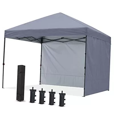  Pop Up Canopy TentFt Outdoor Festival Tailgate Event Vendor Craft 8x8 Gray • $216.70