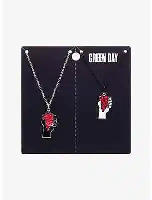 GREEN DAY Pendants BEST FRIENDS NECKLACE SET Cord Merch American Idiot Dookie F • £19.27
