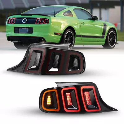LED Tail Lights For 2010-14 Ford Mustang Sequential Turn Signal Rear Brake Lamps • $264.49
