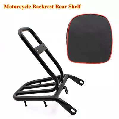 $60.74 • Buy Universal Motorcycle Electric Bike Refitted Backrest Rear Shelf Luggage Rack Pad
